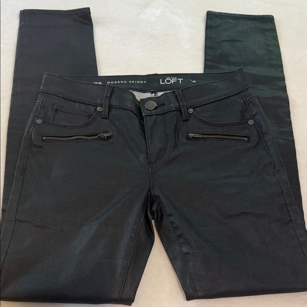 LOFT Modern Skinny Black Jeans NWT - Picture 3 of 11